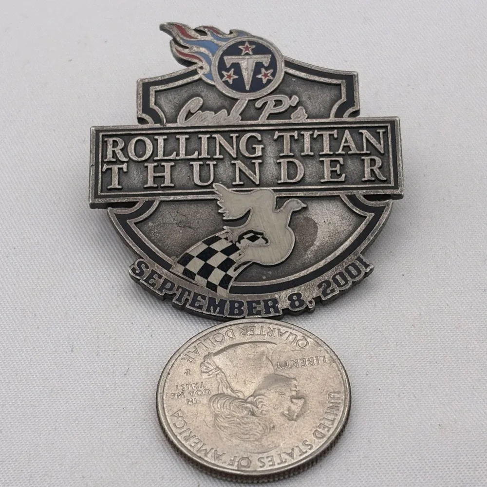 Tennessee Titans Carl P's Rolling Titan Thunder September 8th 2001 Lapel Hat Pin